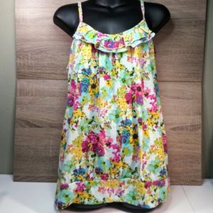 No Boundaries Vibrant Floral Tank Top Size XL